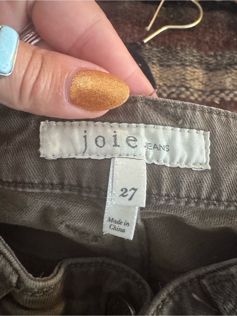 Joie Olive Green Jeans - Picture 2 of 3